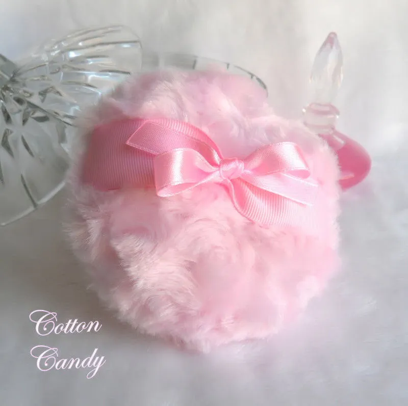 PINK Powder Puff - for dusting powder, 4 inch