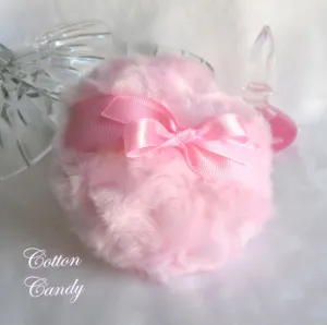 PINK Powder Puff - for dusting powder, 4 inch