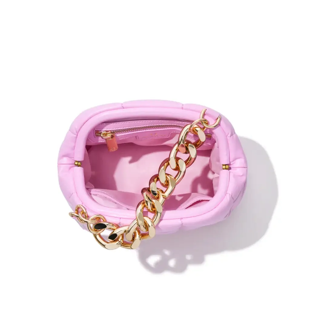 Pink Quilted Makeup Clutch Bag - The BABEE