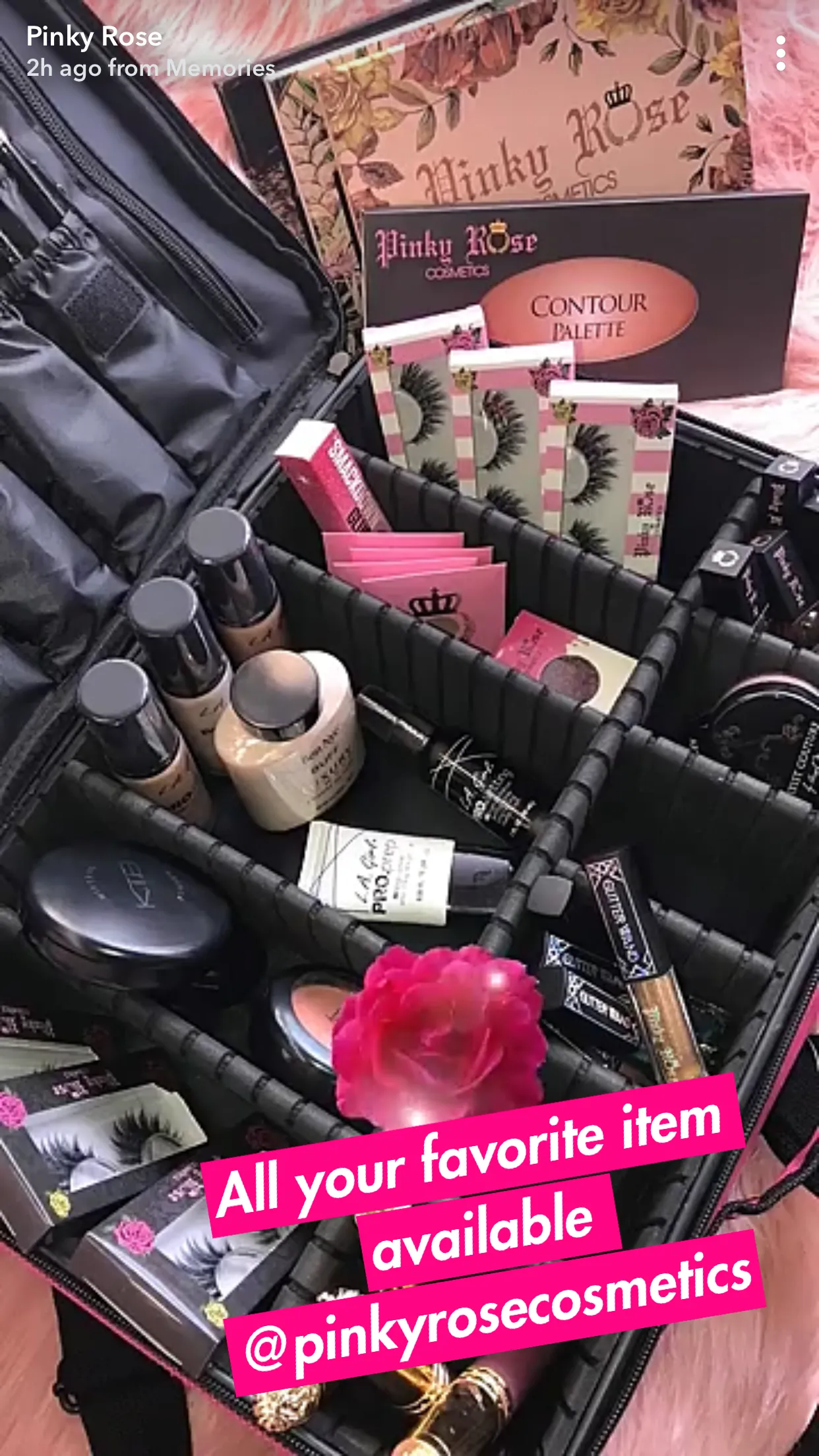 Pinky Rose Cosmetics-Travel Bag -Black