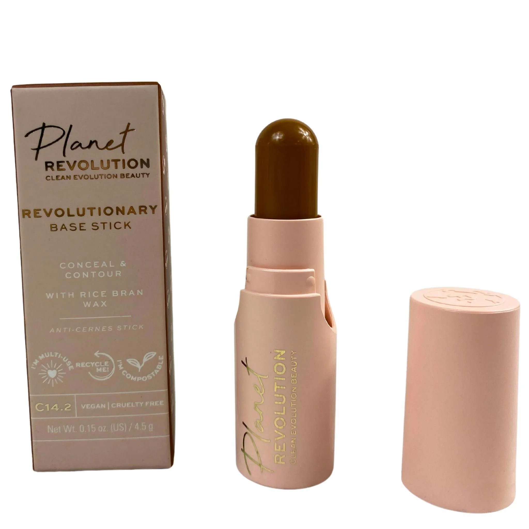 Planet Revolution Revolutionary Base Stick Conceal & Contour with Rice Bran Wax 0.15OZ (30 Pcs Lot)