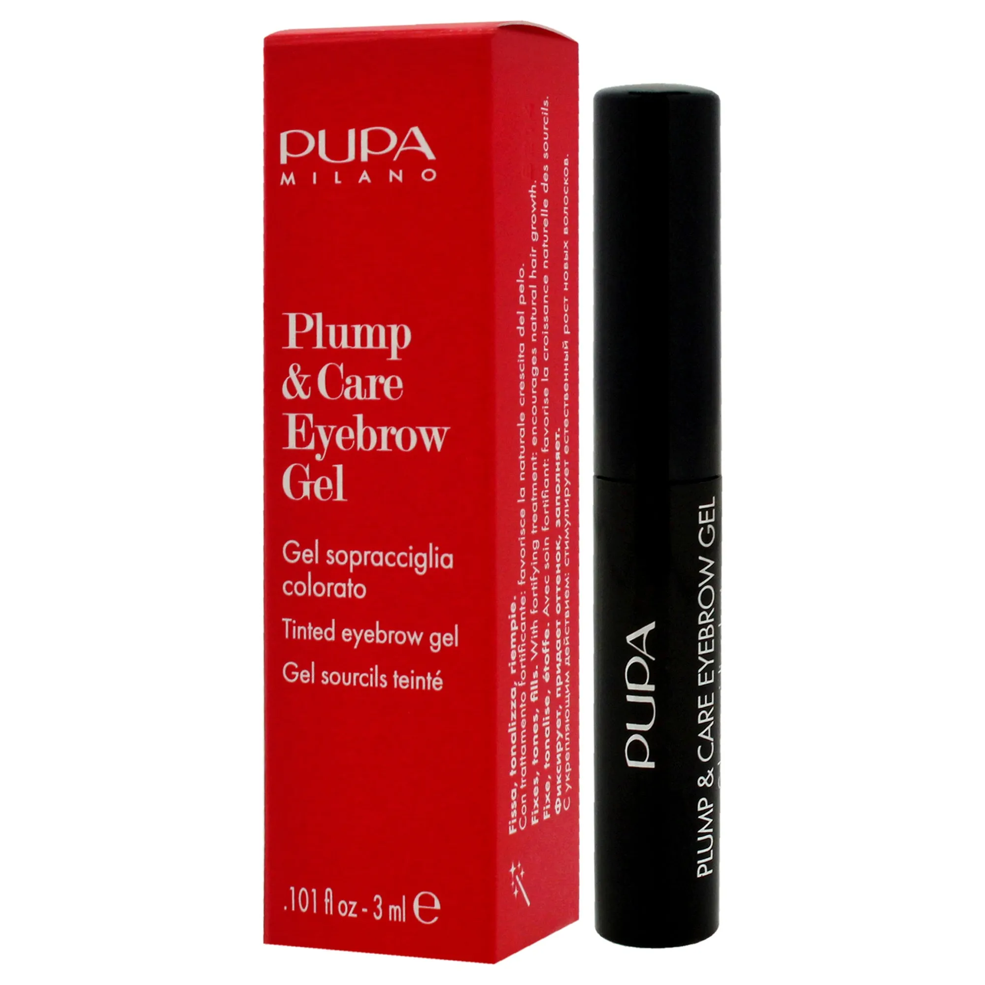 Plump and Care Eyebrow Gel - 001 Blonde by Pupa Milano for Women - 0.101 oz Eyebrow Gel