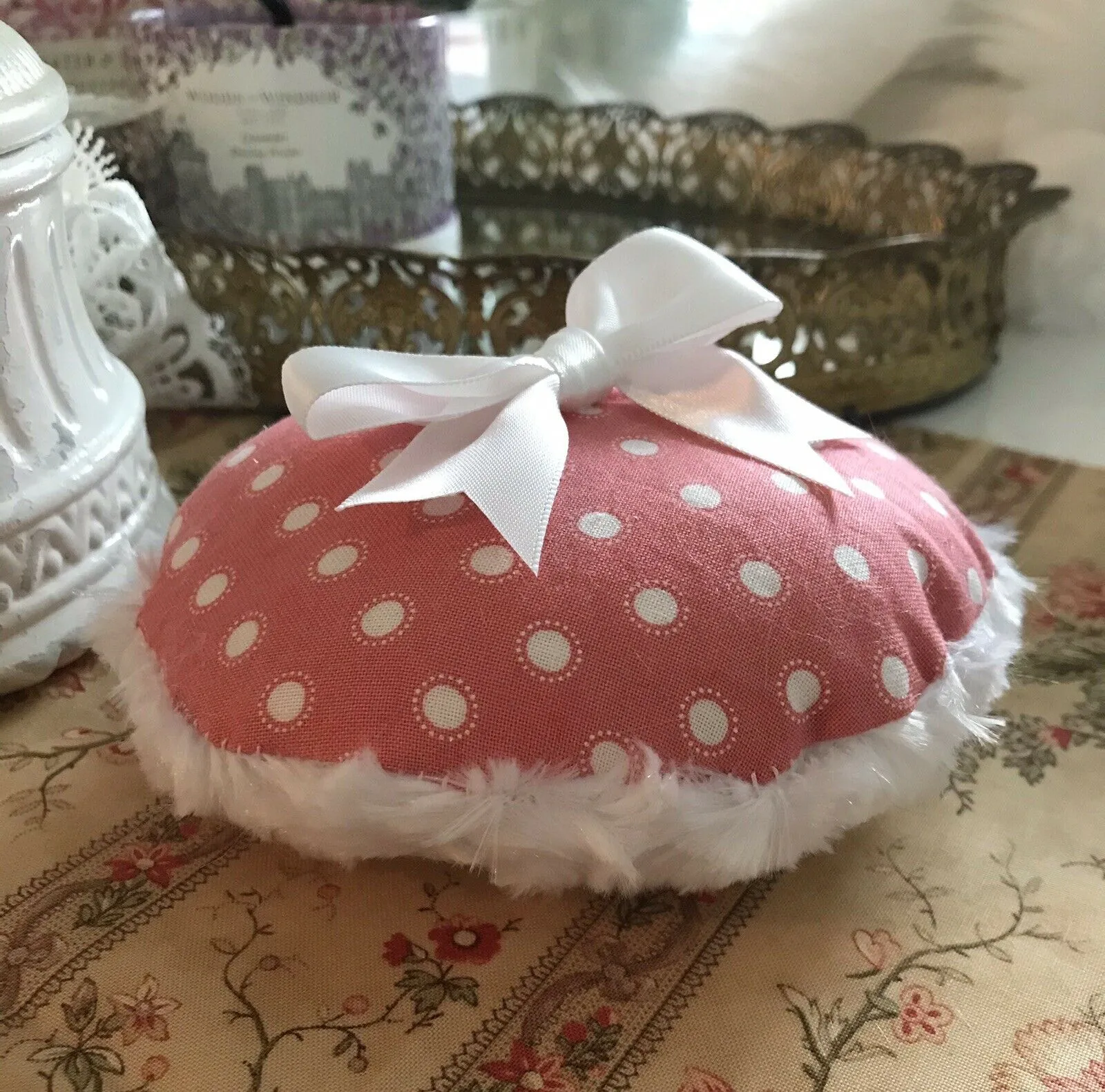 Polka Dot Powder Puff
