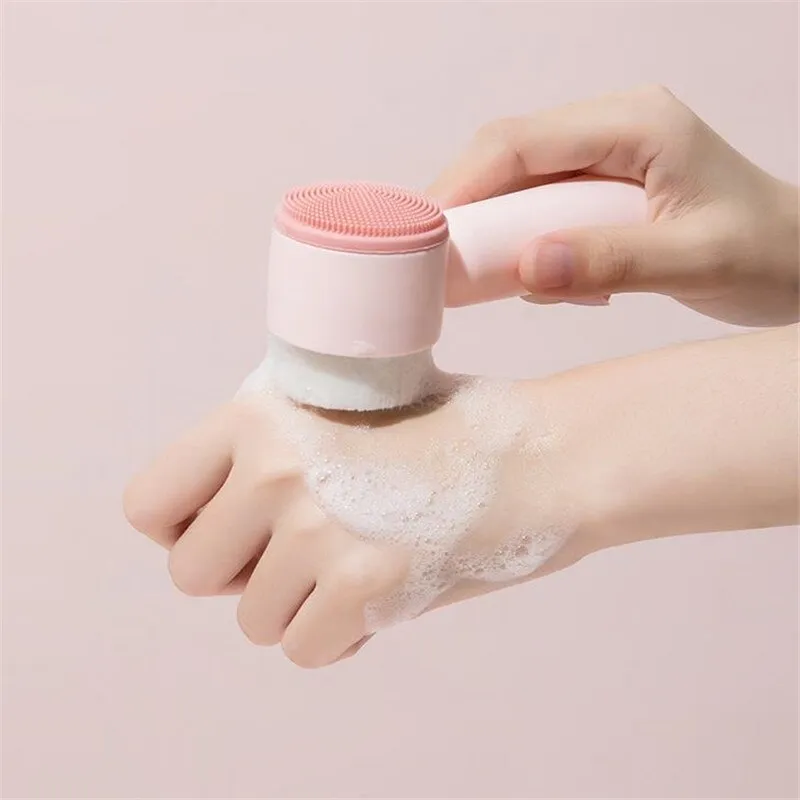 Portable Double-Sided Silicone Facial Cleanser Brush