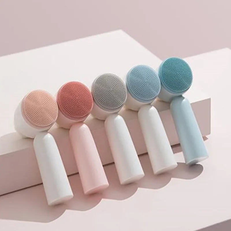 Portable Double-Sided Silicone Facial Cleanser Brush