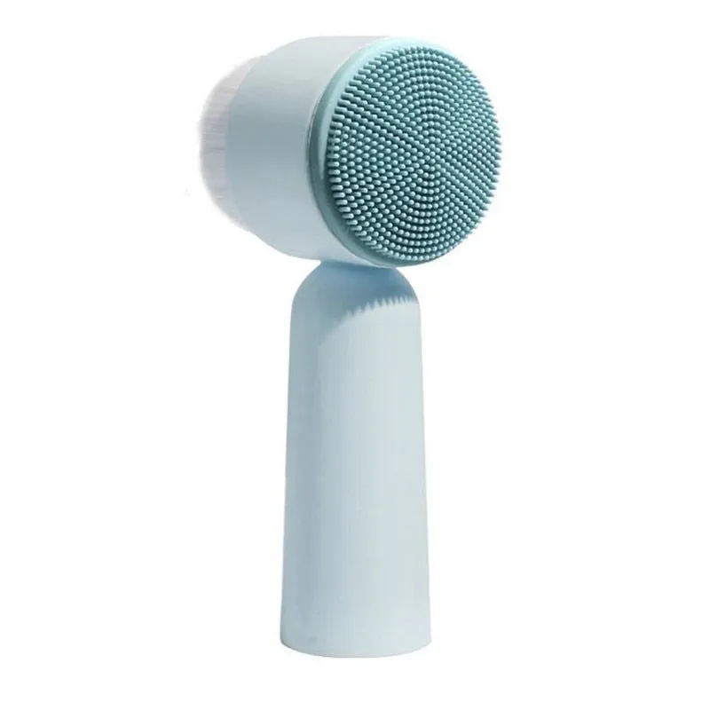 Portable Double-Sided Silicone Facial Cleanser Brush