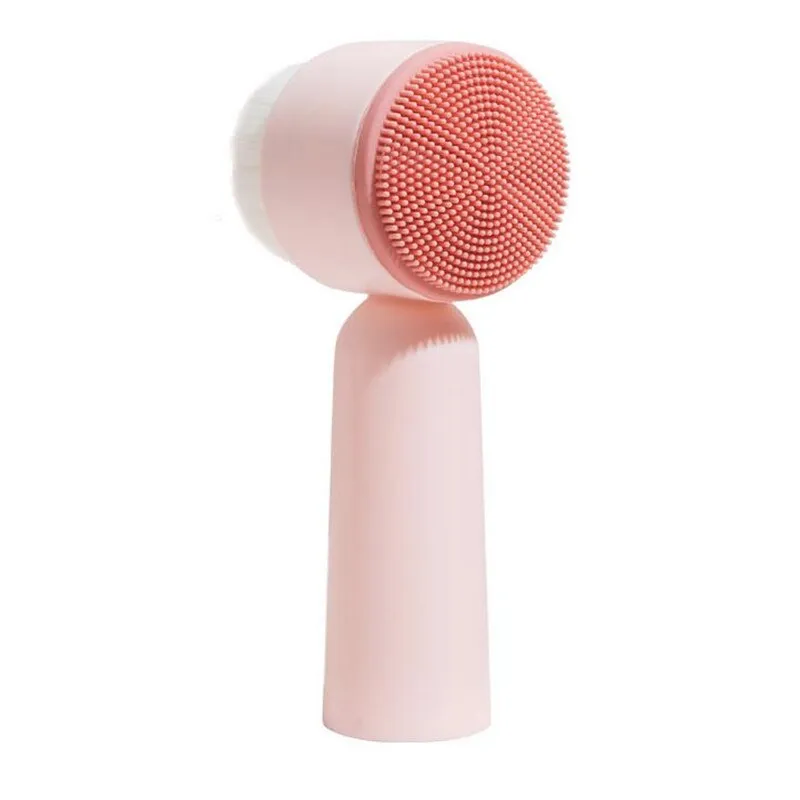 Portable Double-Sided Silicone Facial Cleanser Brush