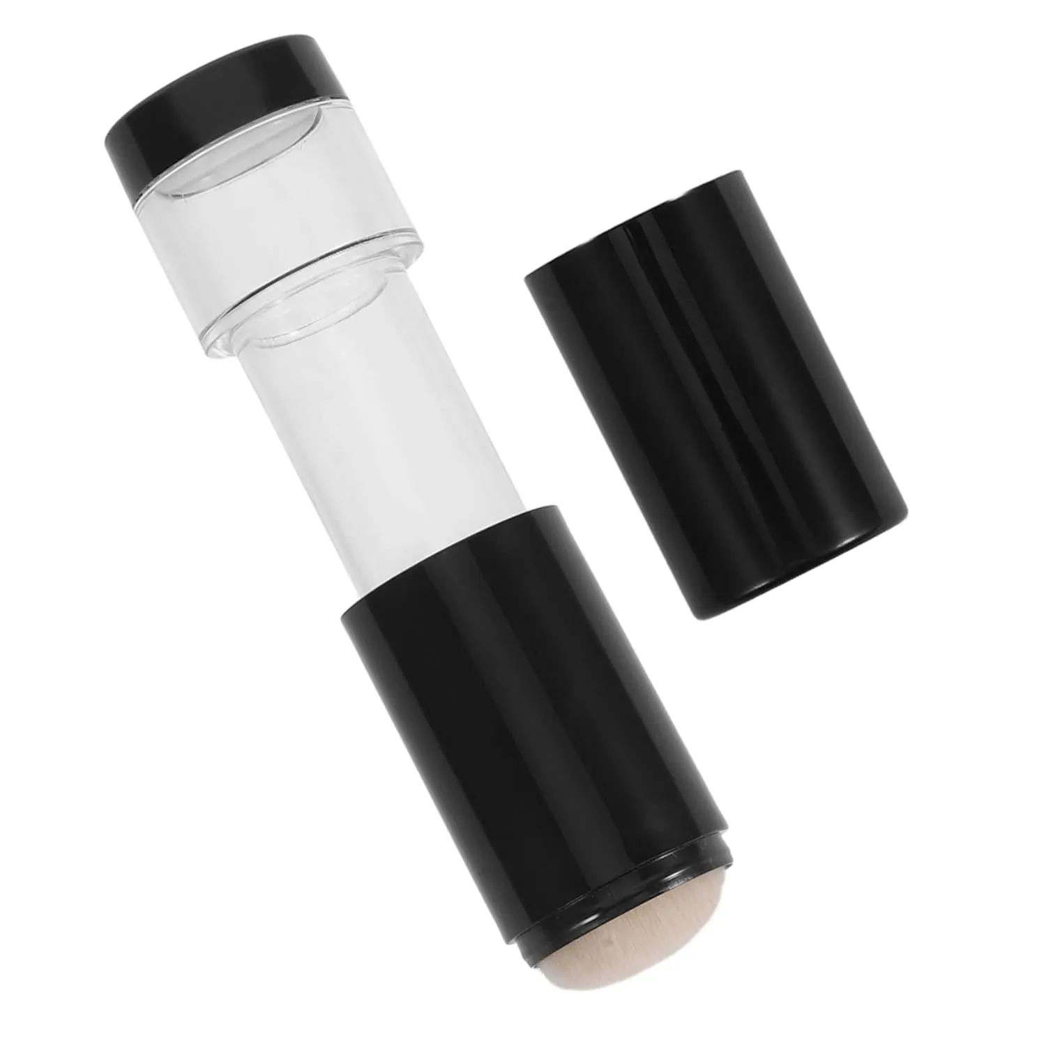 Portable Makeup Brush Powder Jar Twist Knob Brush for Natural Even Coverage
