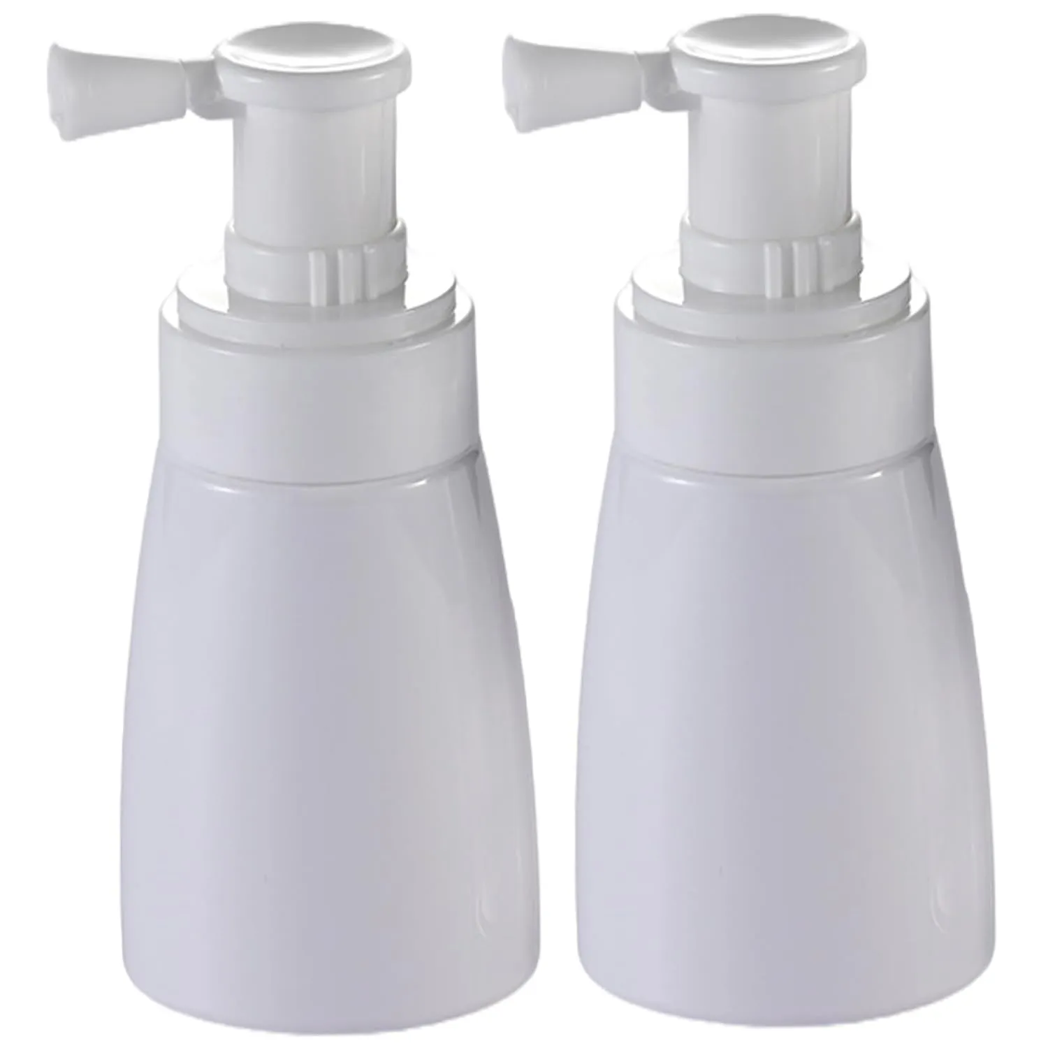 Powder Spray 2Pcs Powder Spray Bottle, 140ml Portable Dispenser with Plastic Nozzle, Refillable Dispenser for Baby, Hair Salon, Kitchen Seasoning