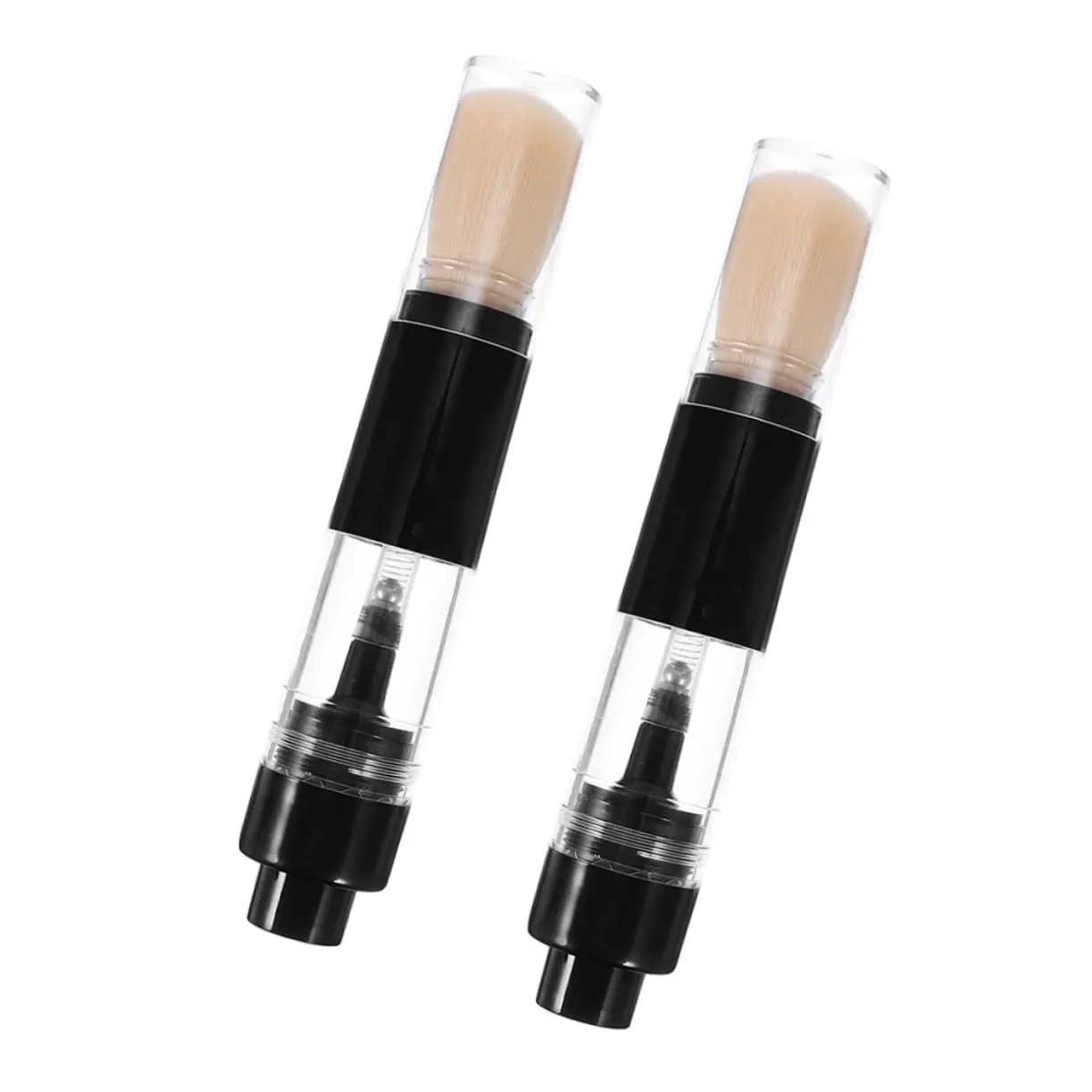 Pressed Makeup Powder Brush 2pcs Reusable Loose Powder Brush Travel-sized for Women