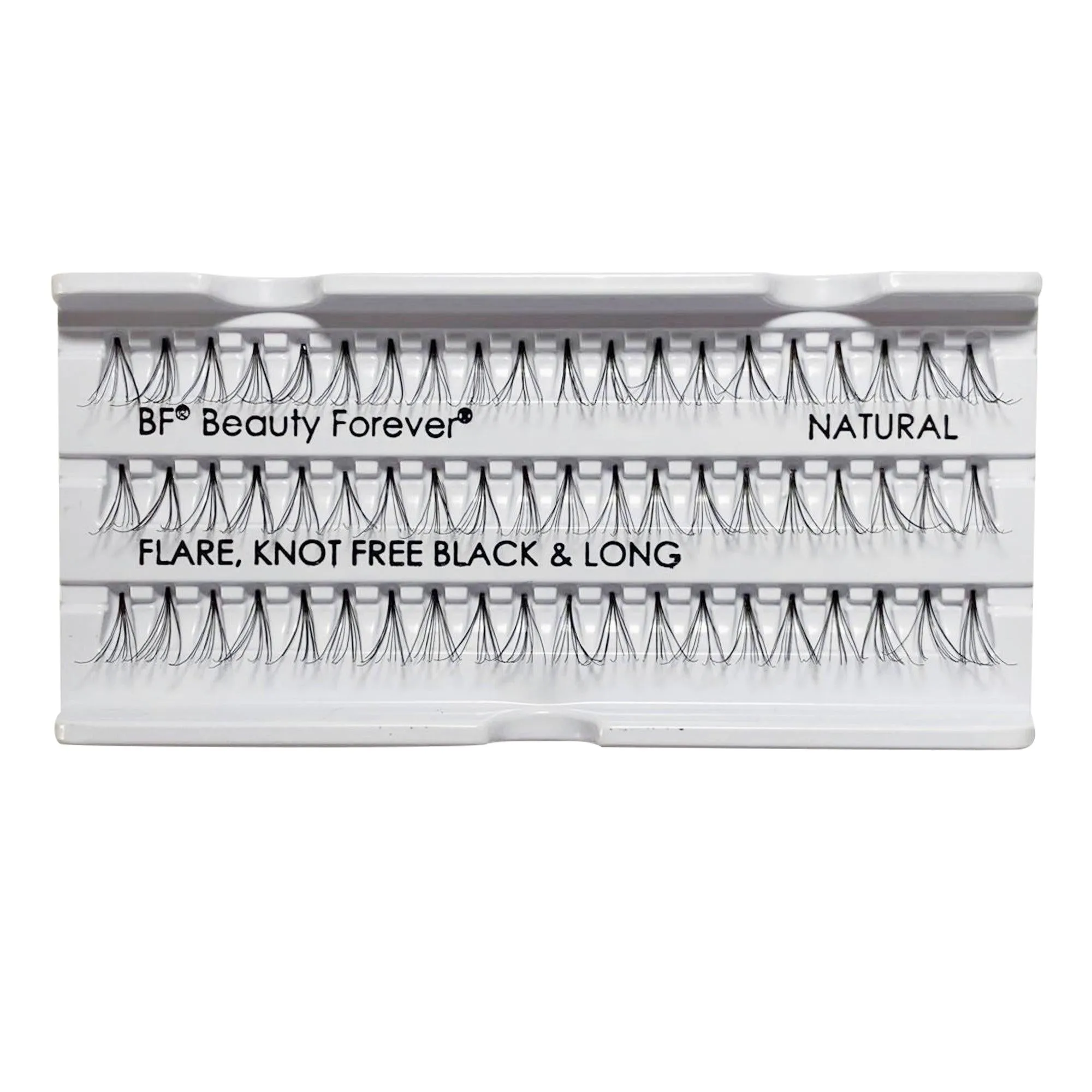 Professional Individual Lashes, 5 Ply Flare Black, Knot Free & Long For Natural Volume (BF1003-Long)