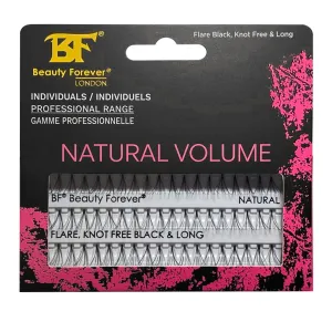 Professional Individual Lashes, 5 Ply Flare Black, Knot Free & Long For Natural Volume (BF1003-Long)