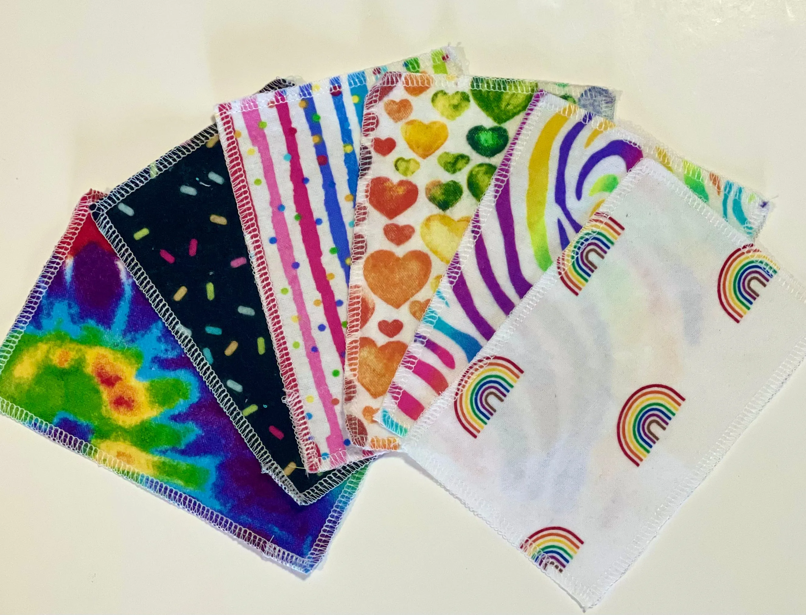 Rainbow Reusable Makeup Remover 12 Pack