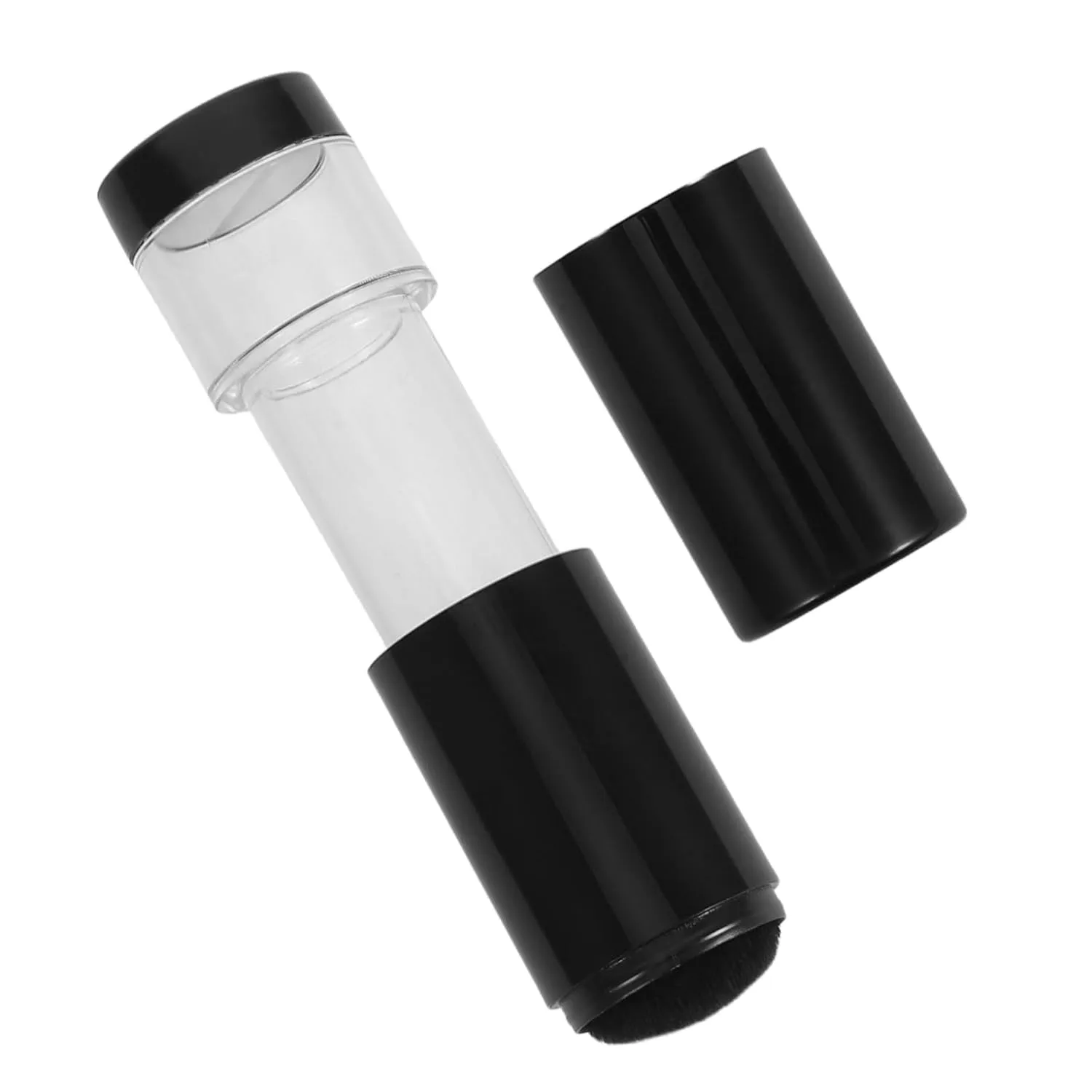 Retractable Foundation Brush with Refillable Loose Powder Bottle Compact Blush Applicator for Even Powder Distribution Travel-friendly Makeup Tool for Daily Use and Special