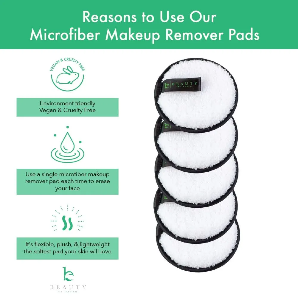Reusable Microfiber Makeup Remover Pads (5-Pack)