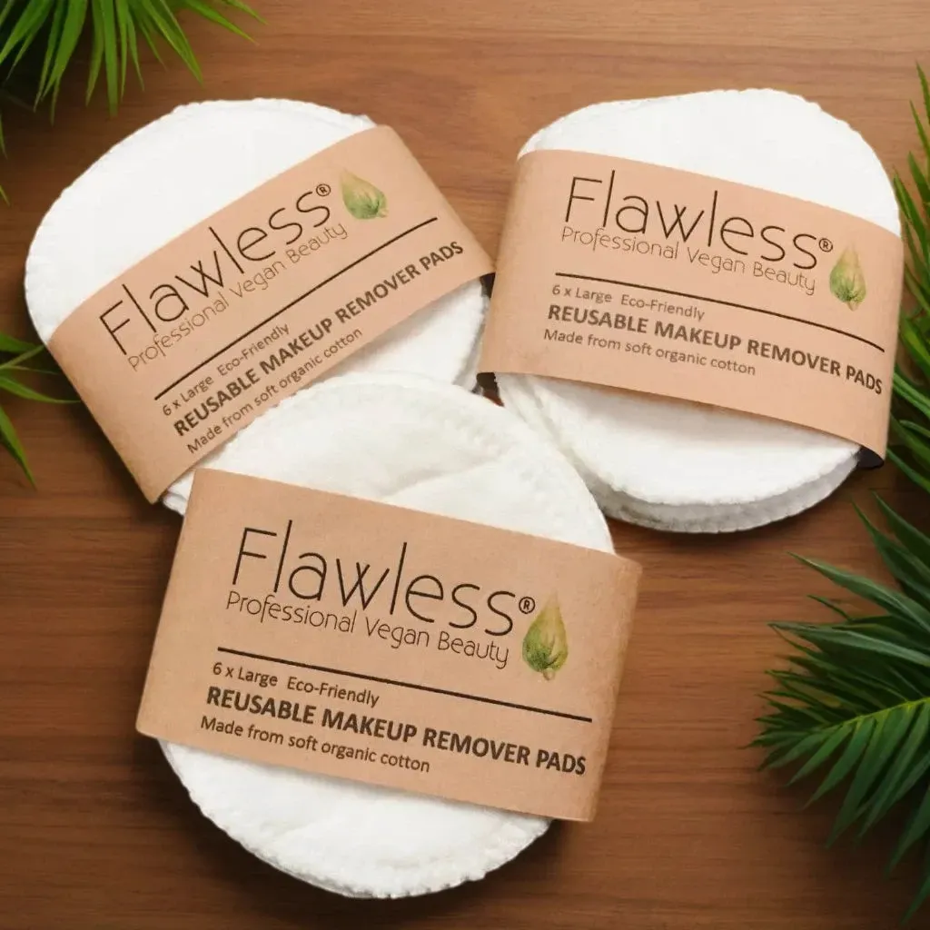 Reusable Organic Makeup Remover Pads x 6 - Flawless