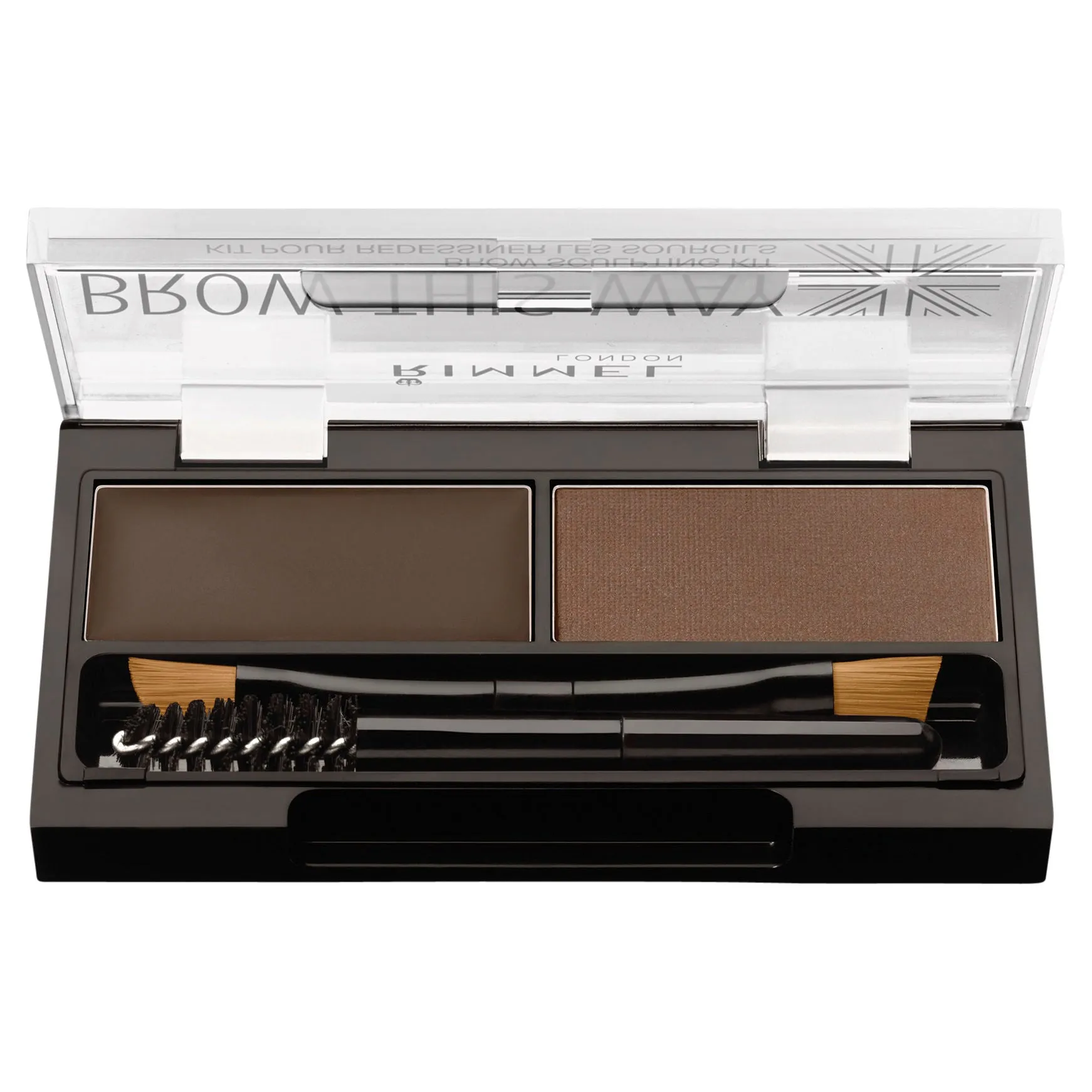 Rimmel London, Brow This Way Eyebrow Sculpting Kit, Dark Brown