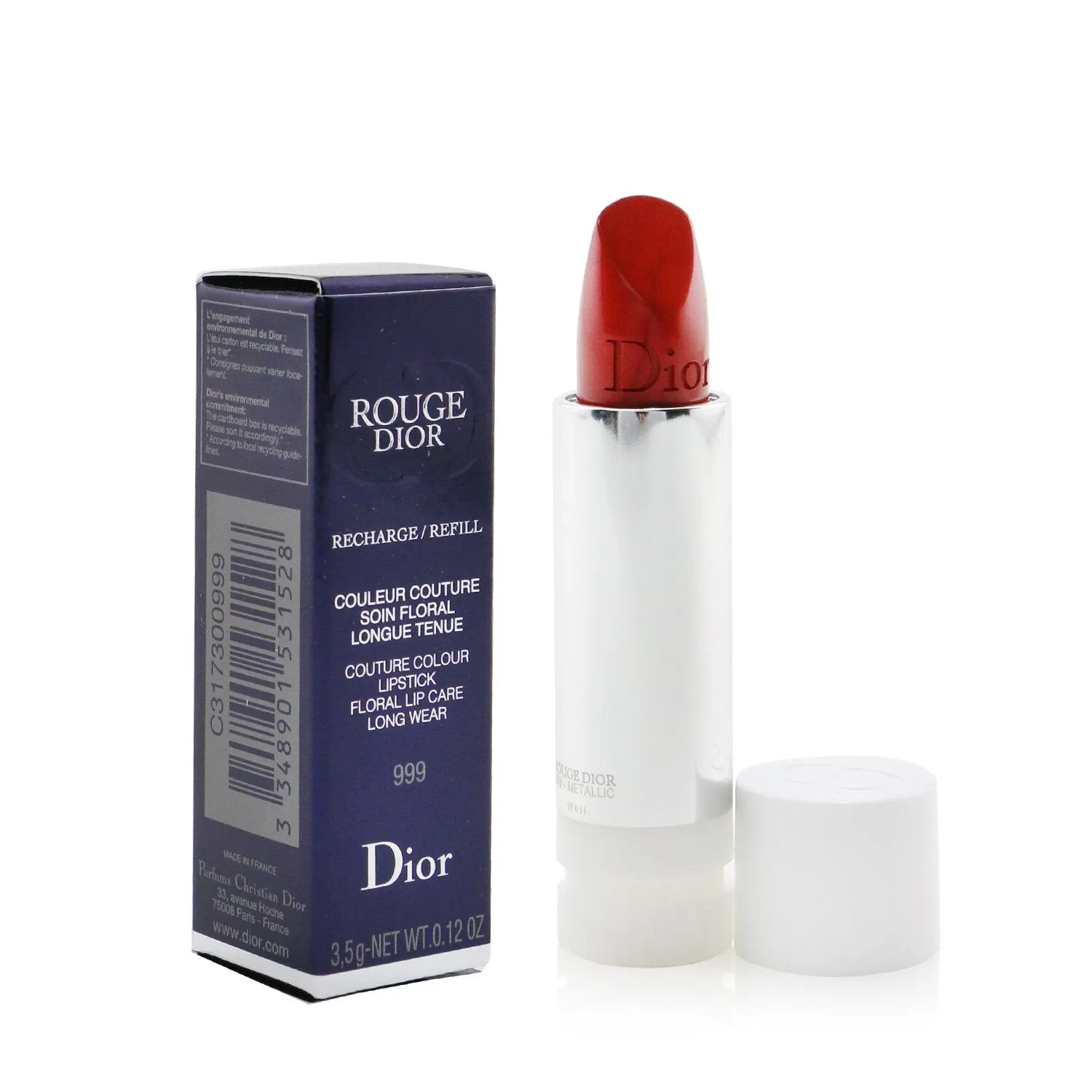 Rouge Dior Couture Colour Refillable Lipstick Refill - # 999 (Metallic)