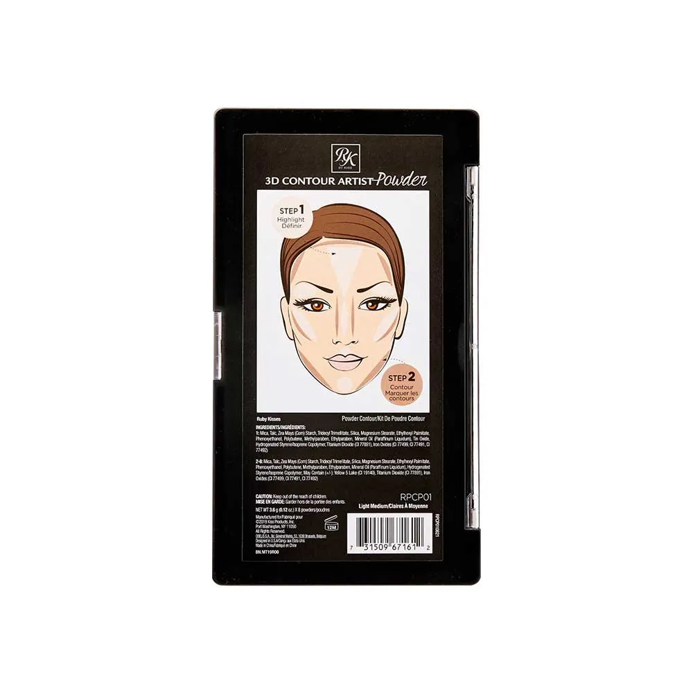 Ruby Kisses 3D Contour Artist Light Medium - Powder