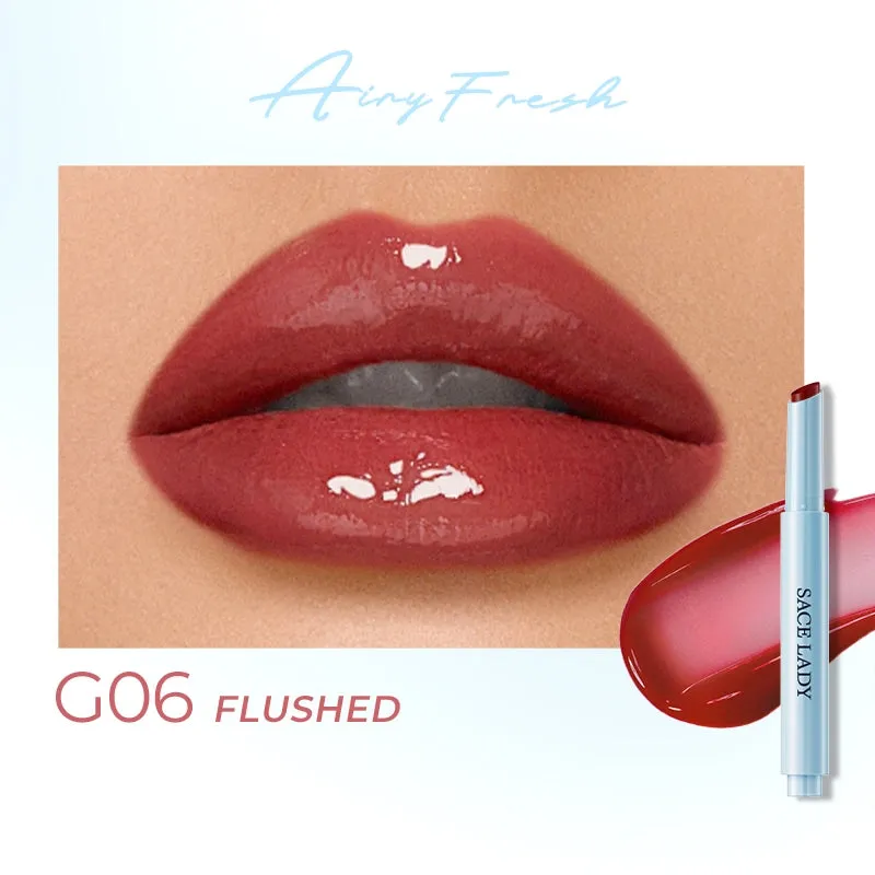 SACE LADY Glasting Gloss Lipstick – Moisturizing, High-Shine Lip Gloss Balm with Vitamin E & Plant Oils