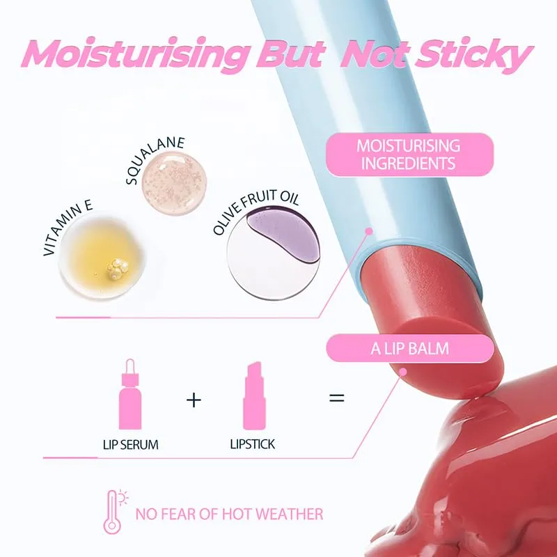 SACE LADY Glasting Gloss Lipstick – Moisturizing, High-Shine Lip Gloss Balm with Vitamin E & Plant Oils