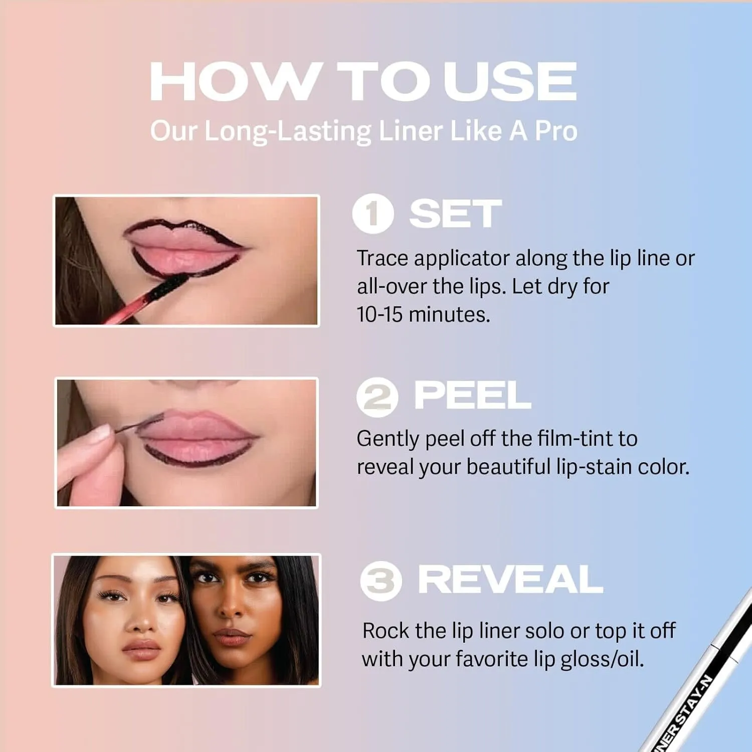 Sacheu - Peel-Off Lip Liner Stain - Core Bundle