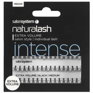 Salon System Individual Lashes Black Medium - Extra Volume