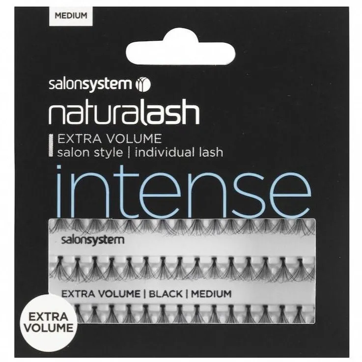 Salon System Individual Lashes Black Medium - Extra Volume