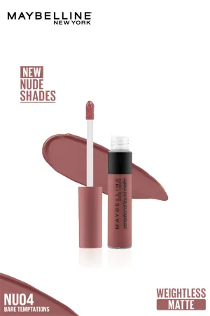 Sensational Liquid Matte Lipstick - NU 04 - Bare Temptations
