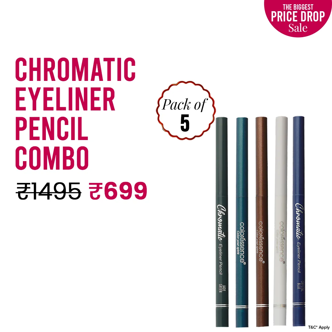 Set of 5 Chromatic Eyeliner pencil