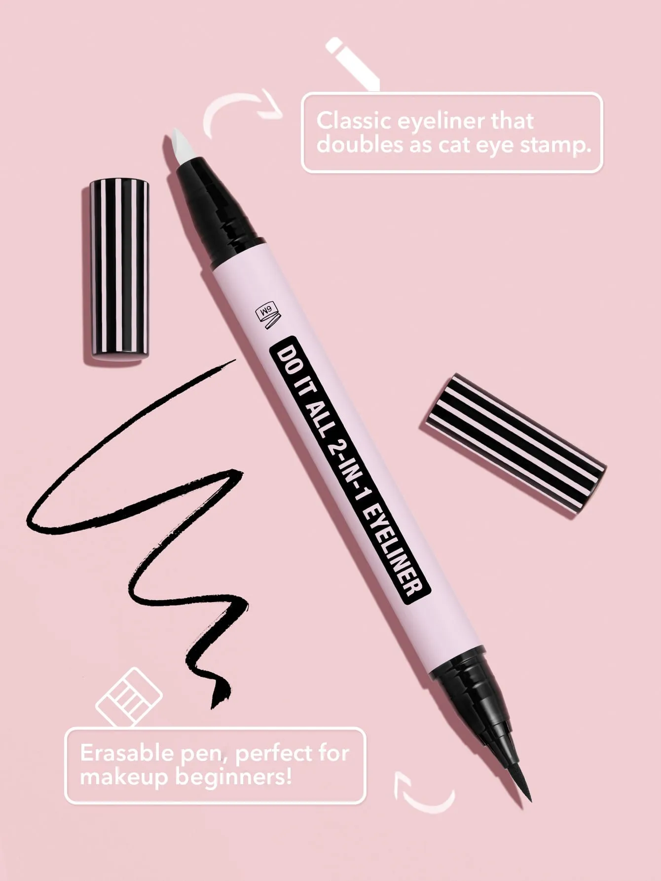 SHEGLAM Wing It Waterproof Liner Duo - Black 2 In 1 Waterproof Liquid Eyeliner
