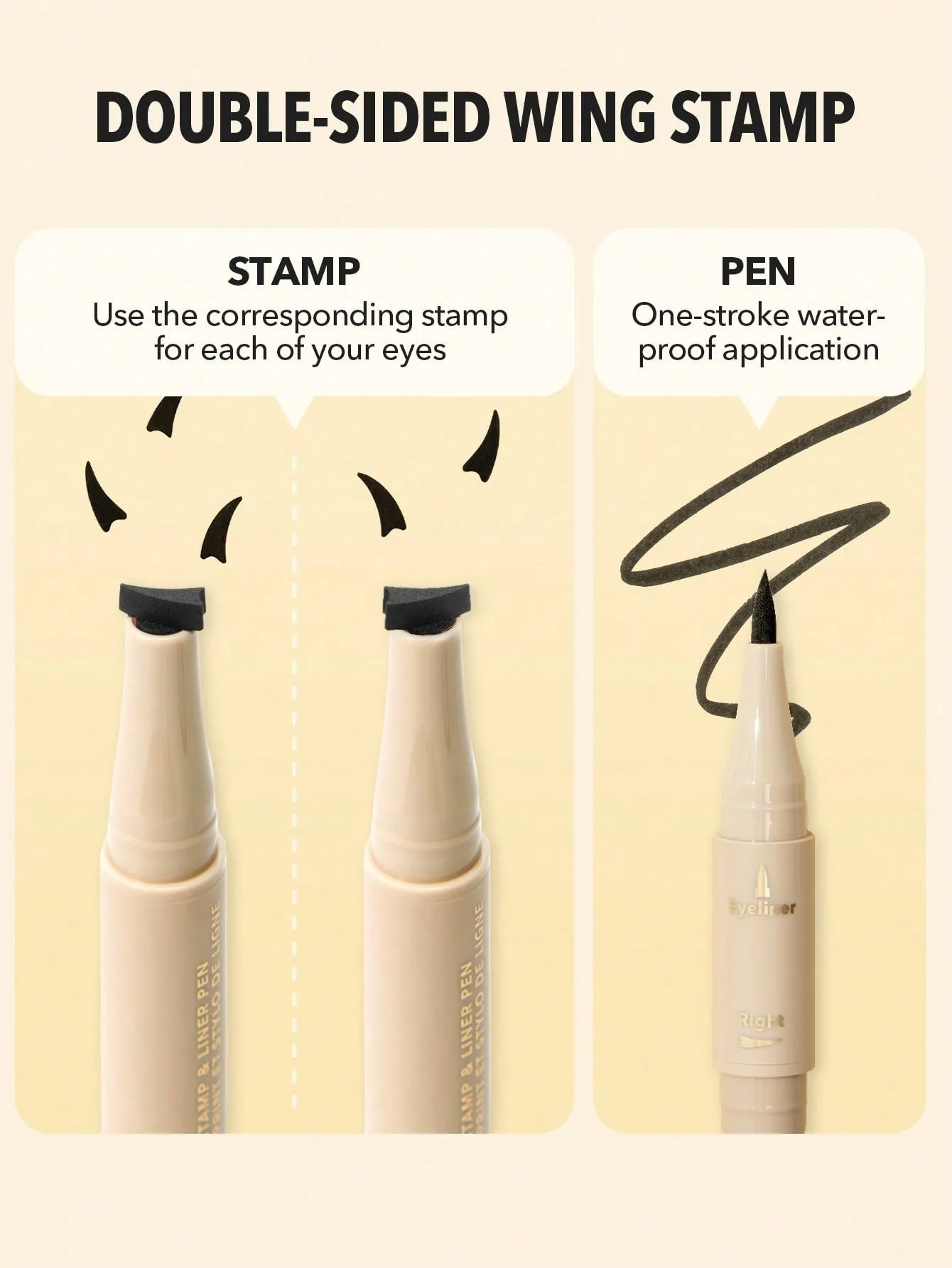 SHEGLAM Wing It Waterproof Liner Duo - Black 2 In 1 Waterproof Liquid Eyeliner