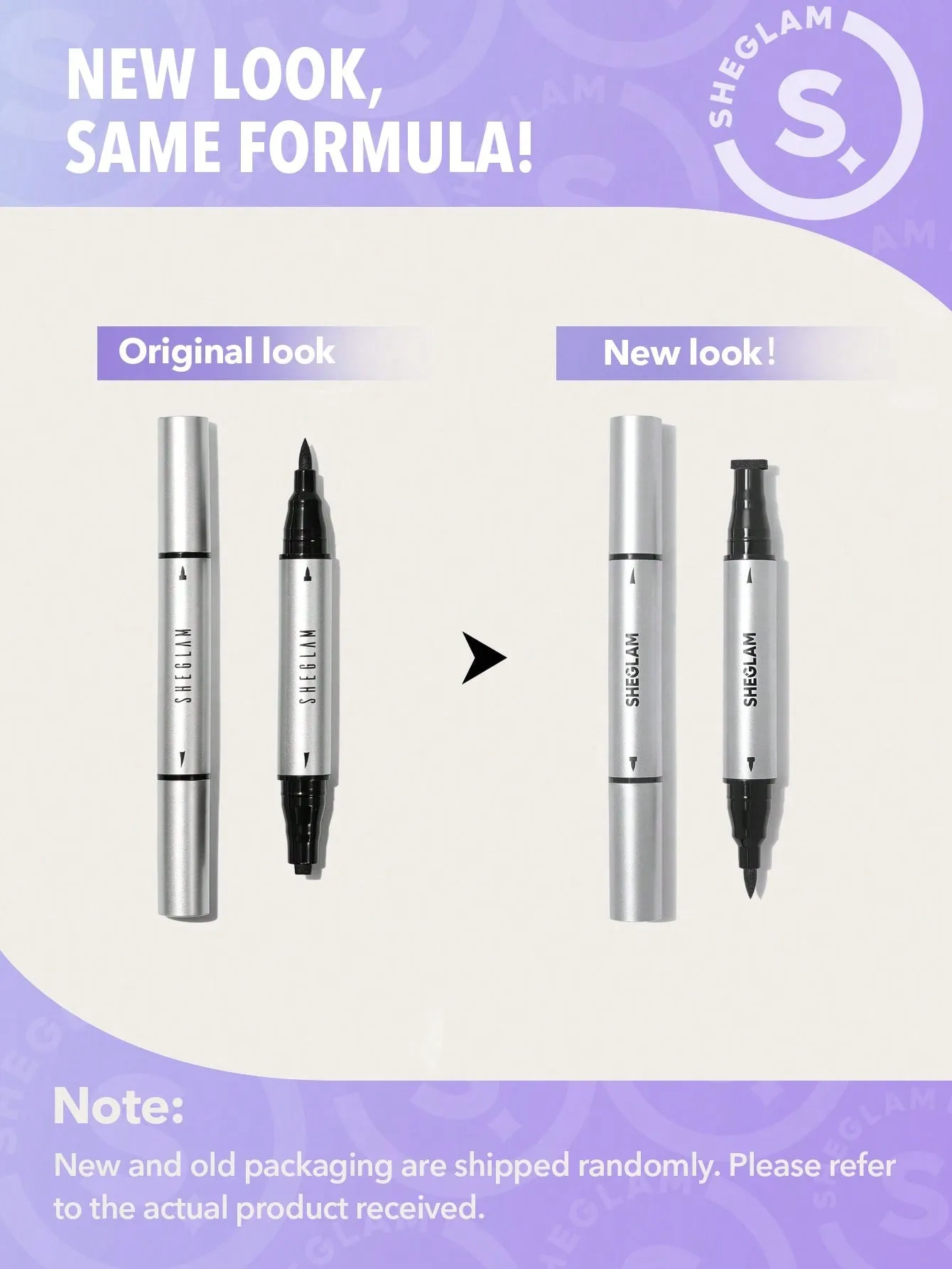 SHEGLAM Wing It Waterproof Liner Duo - Black 2 In 1 Waterproof Liquid Eyeliner