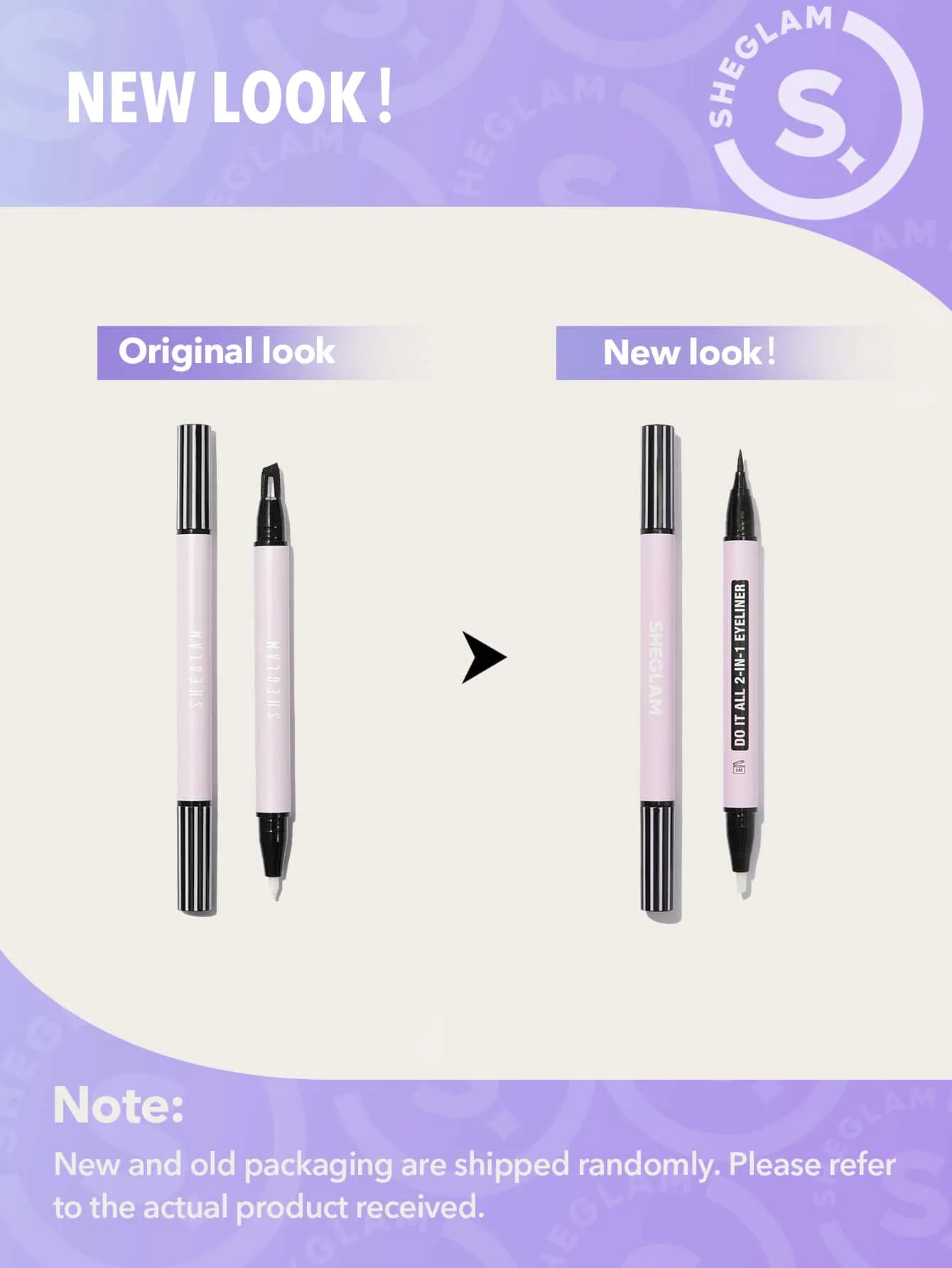 SHEGLAM Wing It Waterproof Liner Duo - Black 2 In 1 Waterproof Liquid Eyeliner