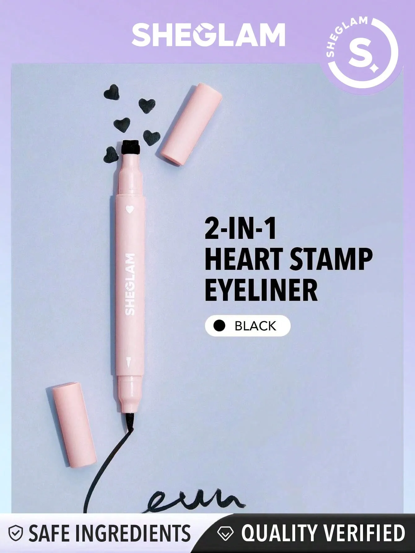 SHEGLAM Wing It Waterproof Liner Duo - Black 2 In 1 Waterproof Liquid Eyeliner