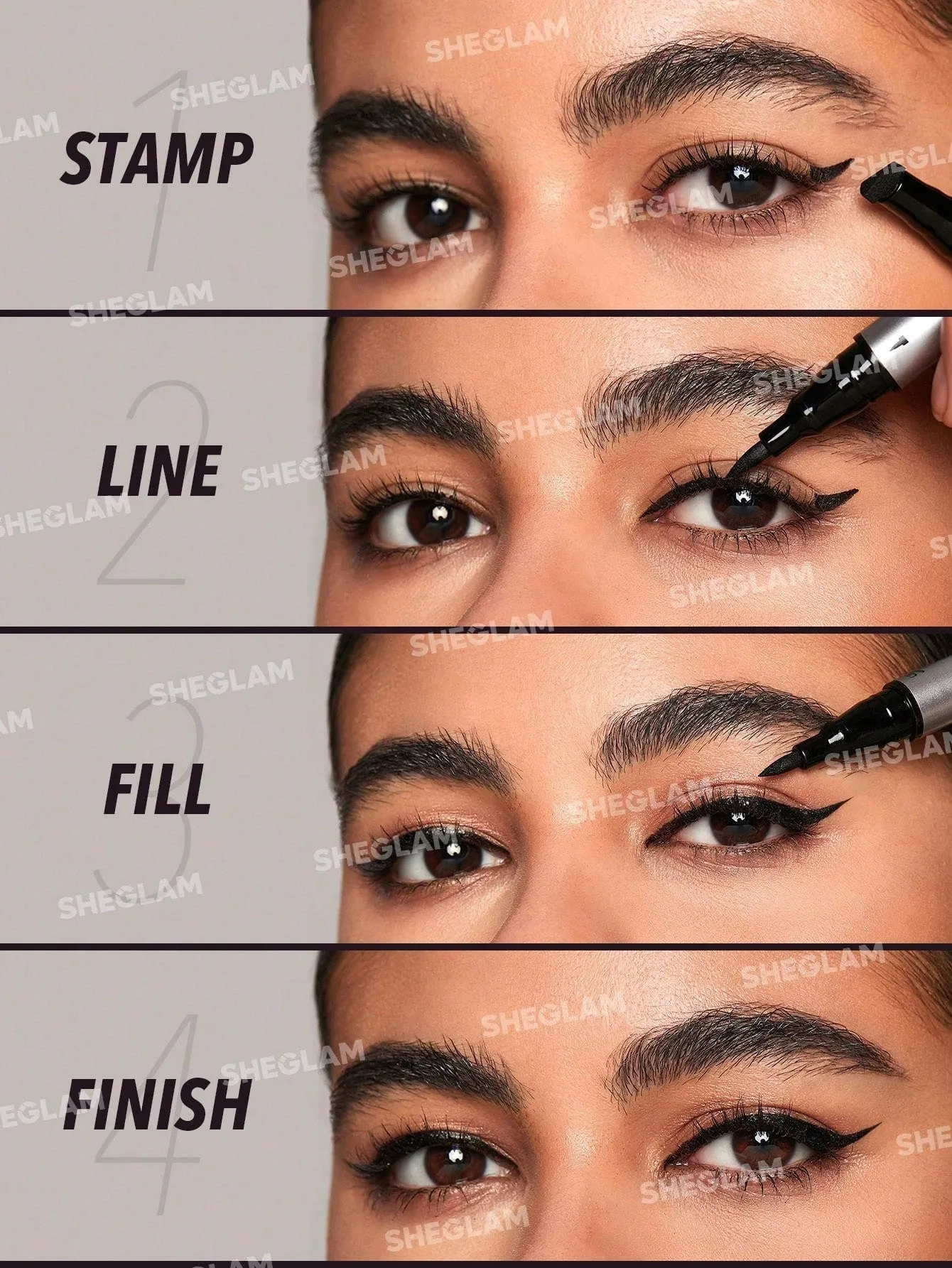 SHEGLAM Wing It Waterproof Liner Duo - Black 2 In 1 Waterproof Liquid Eyeliner