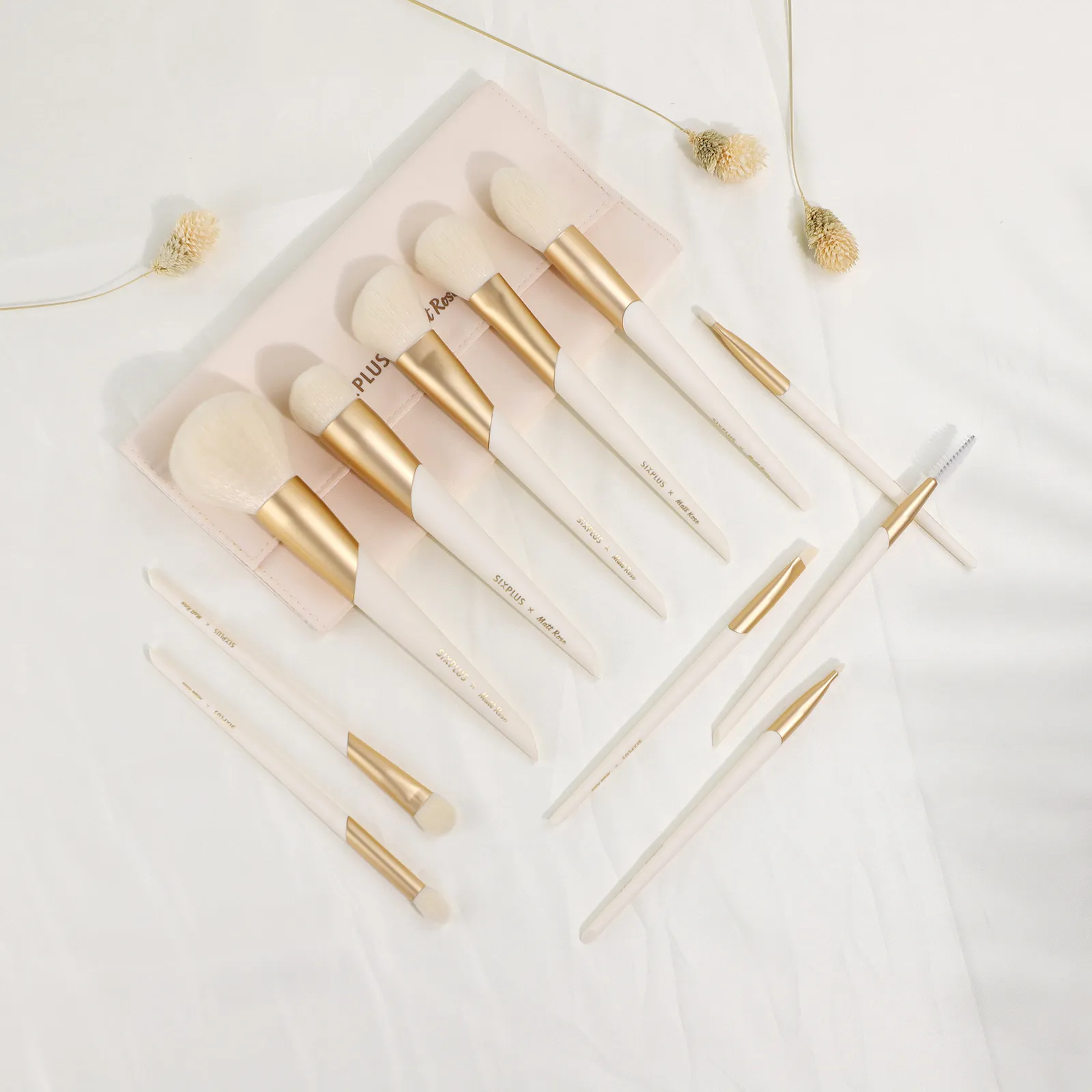 SIXPLUS X MATT ROSE 11 Pcs Makeup Brush Set