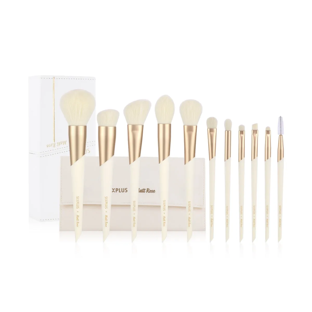 SIXPLUS X MATT ROSE 11 Pcs Makeup Brush Set