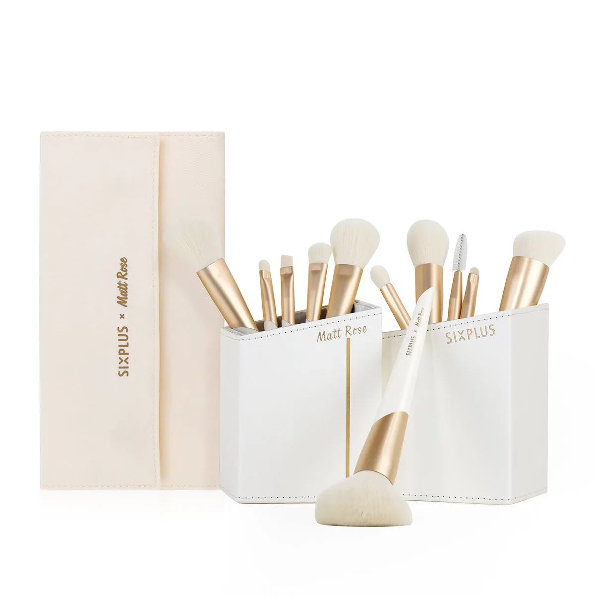 SIXPLUS X MATT ROSE 11 Pcs Makeup Brush Set