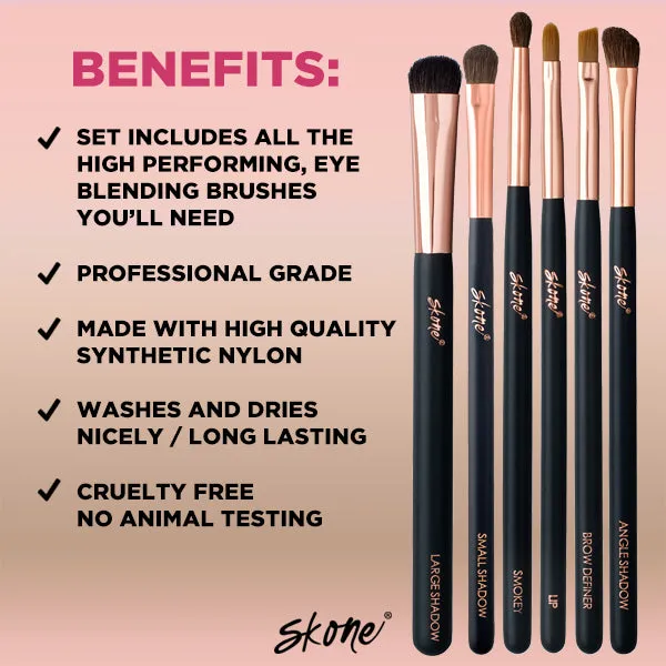 Skone Cosmetics 6-pc Luxe Pro Makeup Brush Set