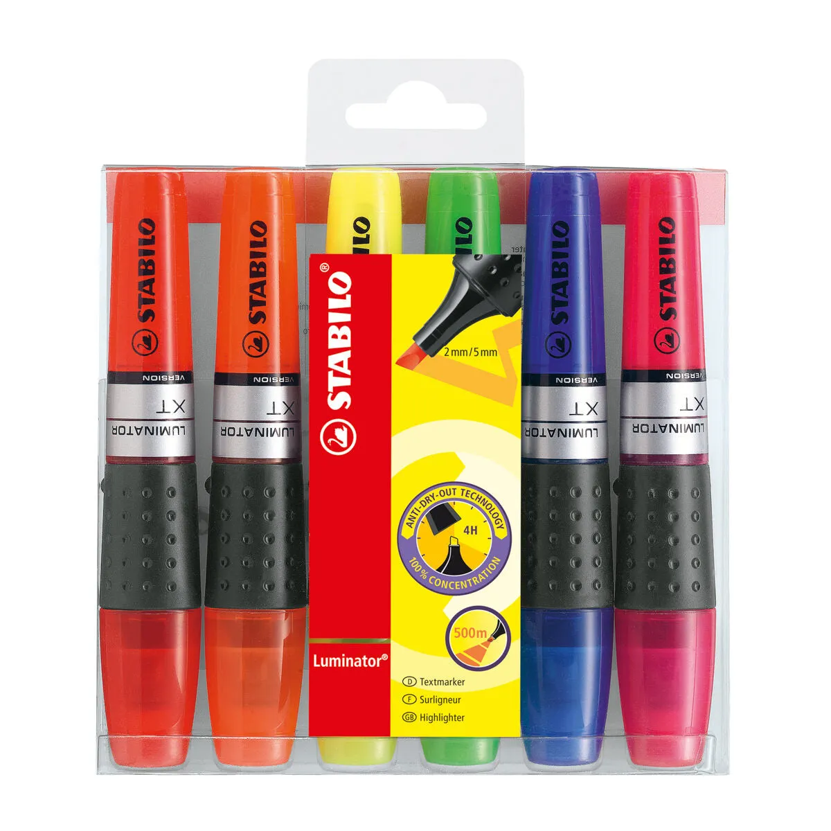 STABILO LUMINATOR Assorted Colours Highlighter Wallet Pack of 6
