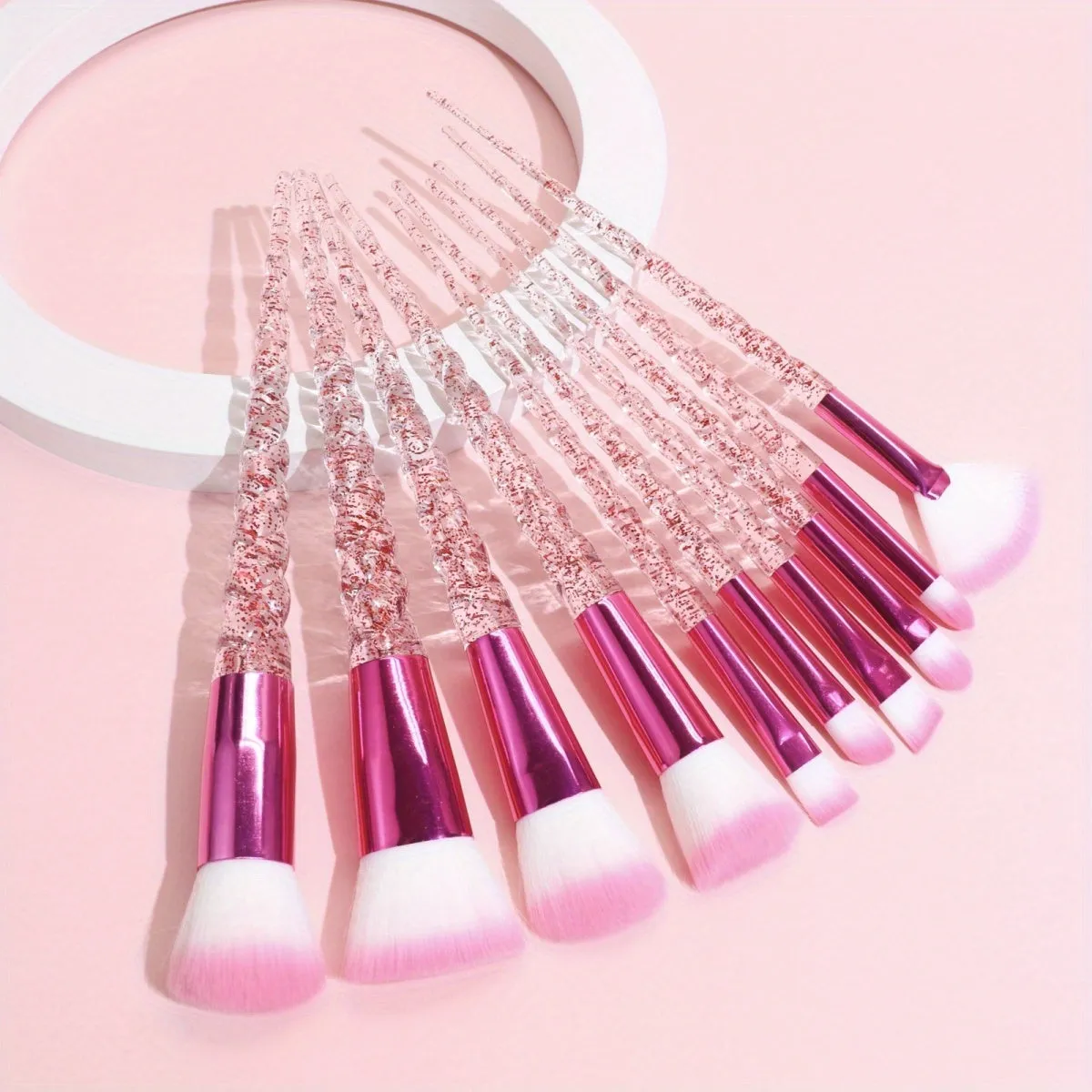 Stylish Glitter Handle Makeup Brush Set