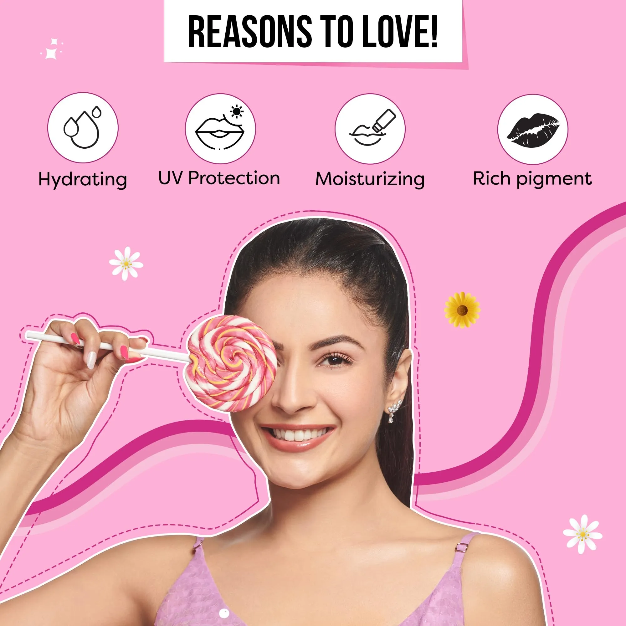 SUGAR POP Nourishing Lip Balm 02 Cherry - 4.5 gm | Hydrating | Moisturizing | SPF Protection | Intense Care
