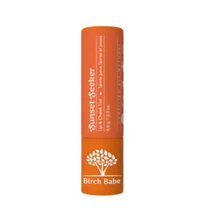 Sunset Seeker Lip and Cheek Tint by Birch Babe - Natural Coral Glow, Matte & Buildable Tint