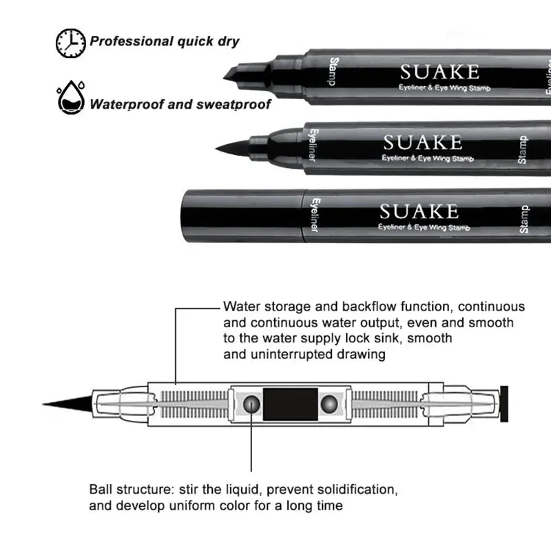TEEK - 2 In1 Winged Stamp Liquid Waterproof Eyeliner Pen