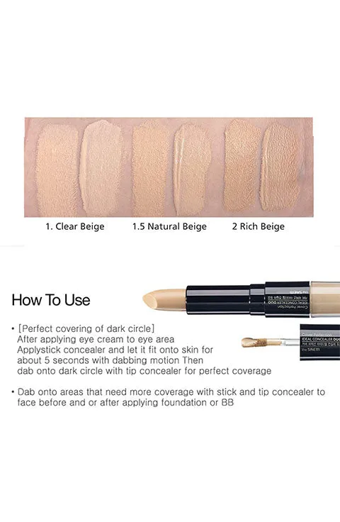 [the SAEM] Cover Perfection Ideal Concealer Duo (4.2g/0.15fl.oz   4.5g/0.16fl.oz)- 3Color