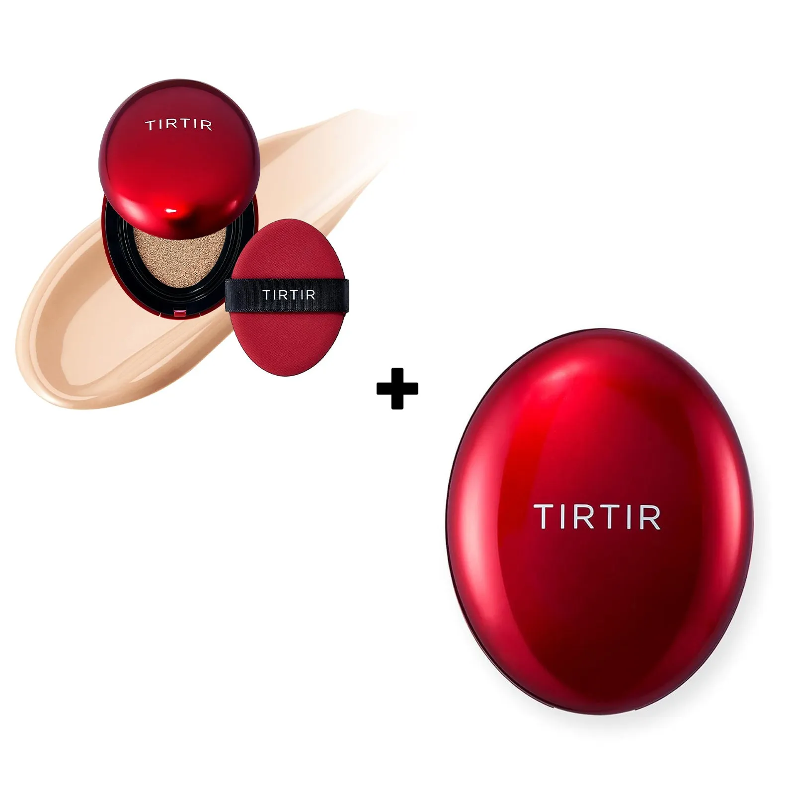 TIRTIR [*MINI SIZE   ORIGINAL SIZE*] Mask Fit Red Cushion Foundation 4.5g / 0.15 fl.oz   18g / 0.63oz.