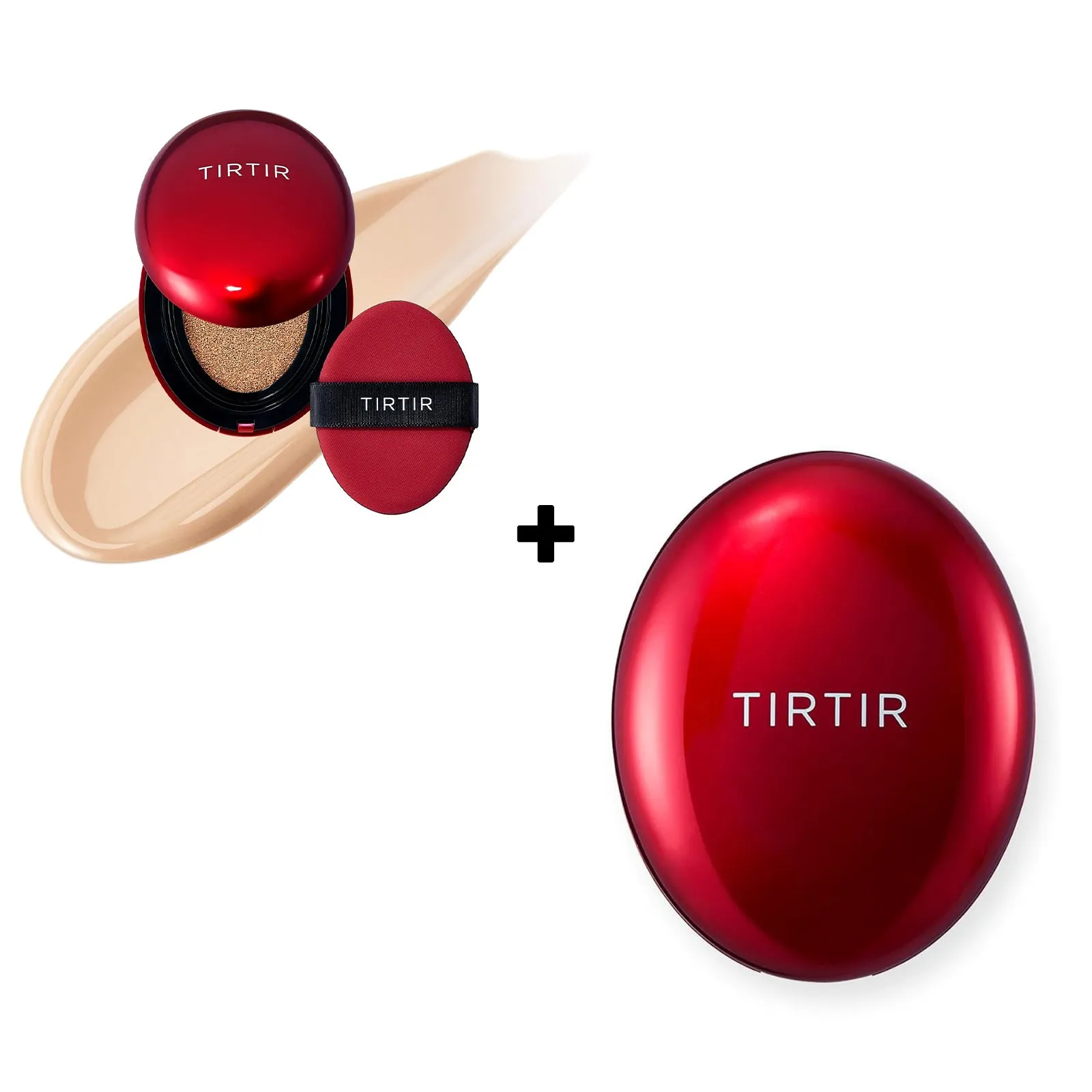 TIRTIR [*MINI SIZE   ORIGINAL SIZE*] Mask Fit Red Cushion Foundation 4.5g / 0.15 fl.oz   18g / 0.63oz.