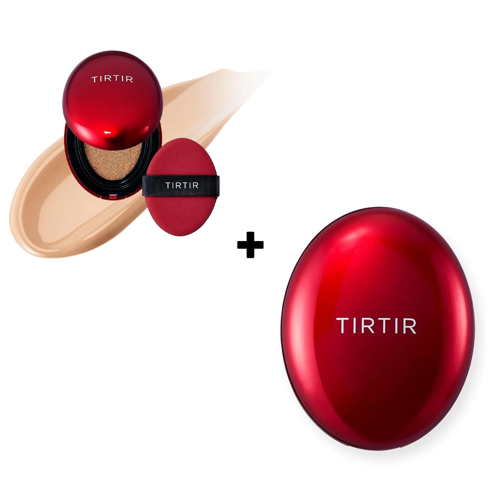 TIRTIR [*MINI SIZE   ORIGINAL SIZE*] Mask Fit Red Cushion Foundation 4.5g / 0.15 fl.oz   18g / 0.63oz.