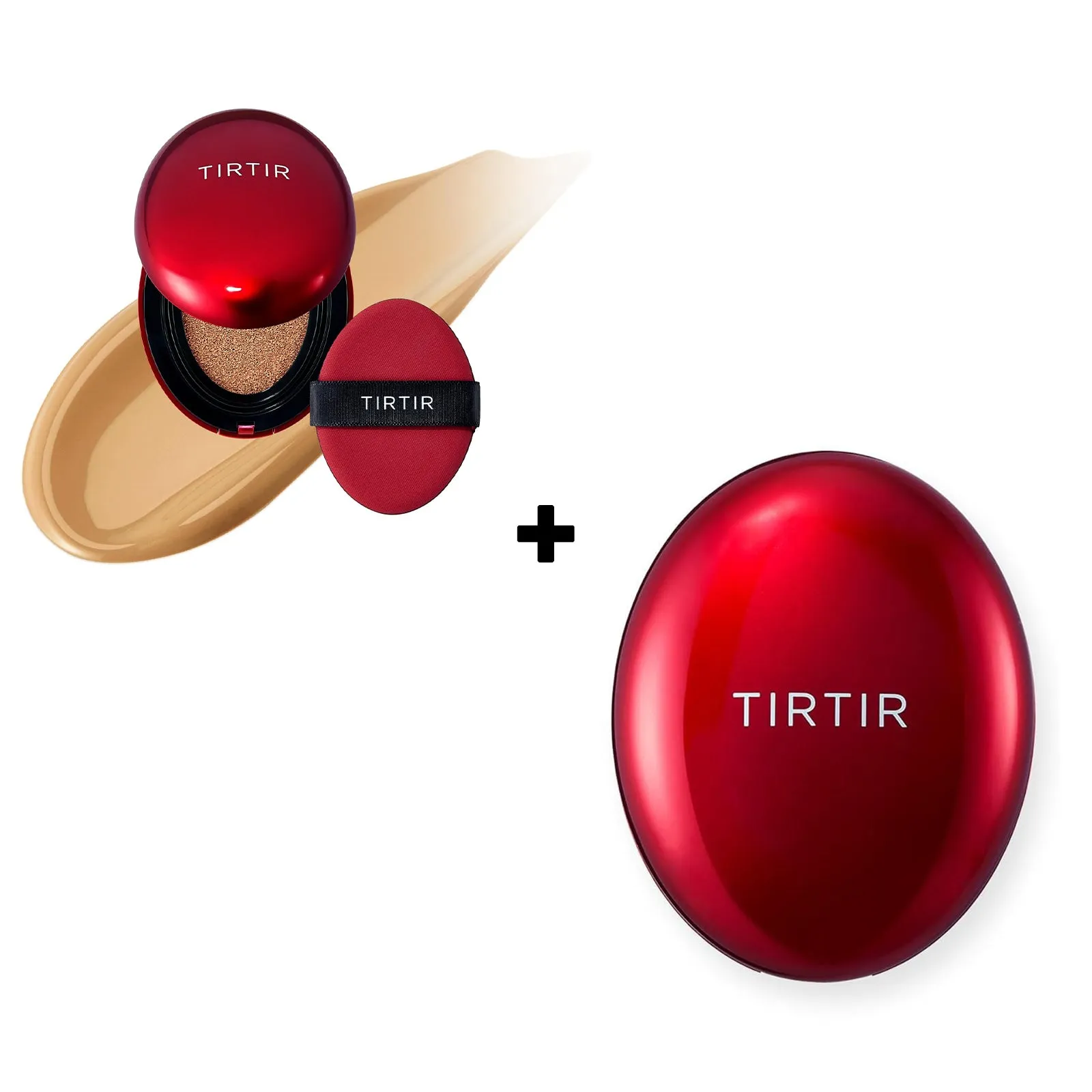 TIRTIR [*MINI SIZE   ORIGINAL SIZE*] Mask Fit Red Cushion Foundation 4.5g / 0.15 fl.oz   18g / 0.63oz.